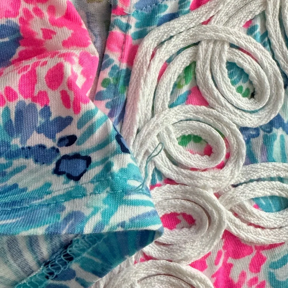 Lilly Pulitzer Brewster T-Shirt Dress SZ XS Sink Or Swim